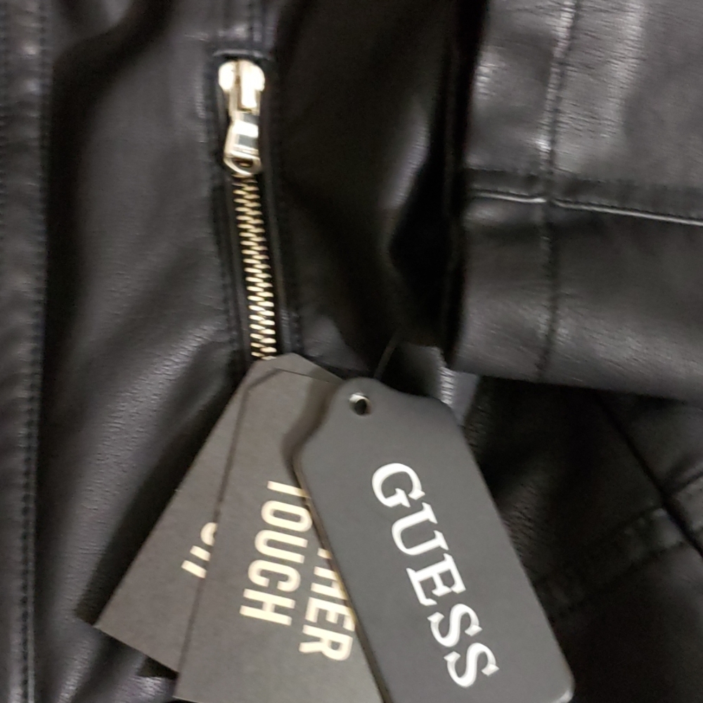 FIRM 🚫 LOWBALLING BLACK GUESS MOTO JACKET - Picture 6 of 8
